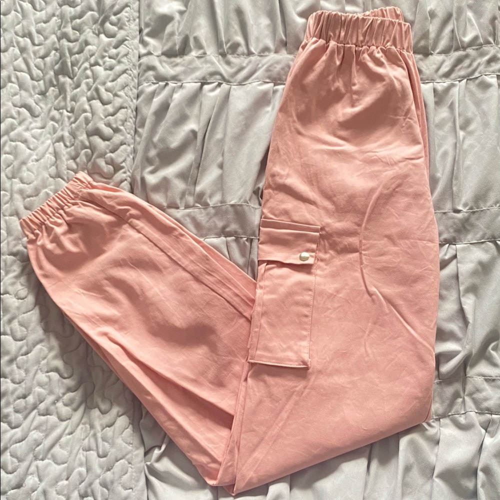 PrettyLittleThing Pink Cargo Joggers
